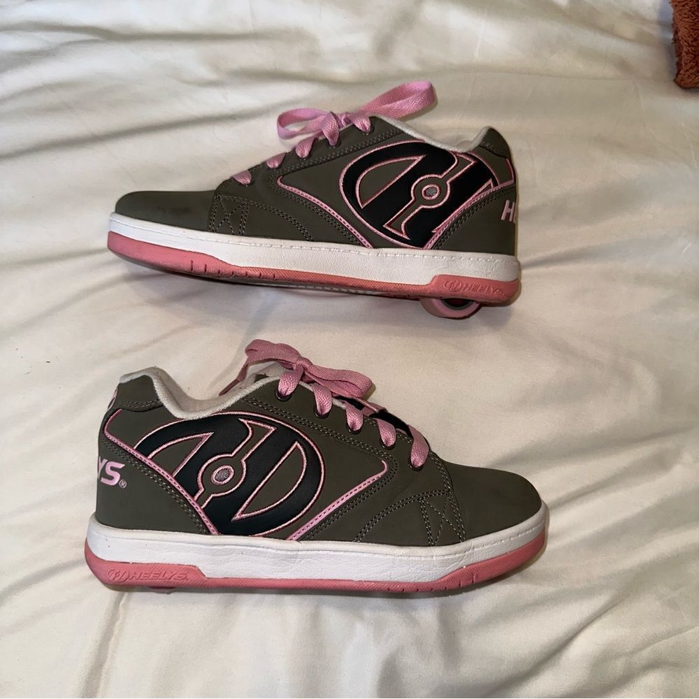 Pink and Gray Heely’s with Wheels